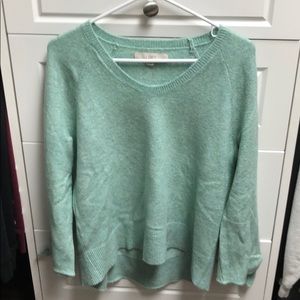Loft tie-sleeve sea green sweater, M, NWT.